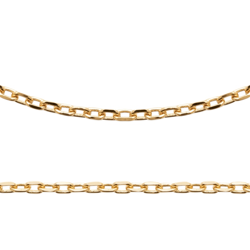 Collier Maille Forçat Plaqué Or 1mm - Les Poulettes Bijoux, Longueur 40cm, Livré Dans écrin | Création Française