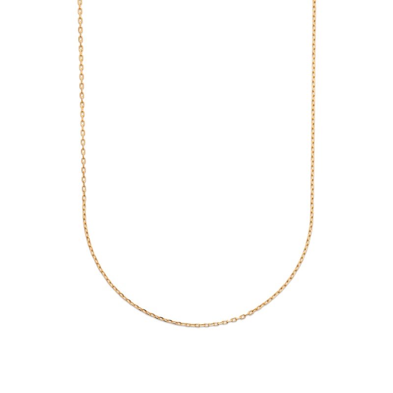 Chaîne maille forçat 50cm en plaqué or 750/1000ème épaisseur 1,9 mm