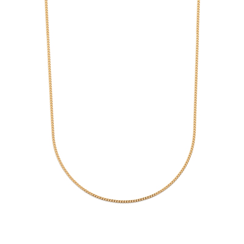 Chaîne maille gourmette 50 cm en plaqué or 750/1000ème épaisseur 2,10 mm