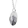 pendentif personnalisé gravure photo argent