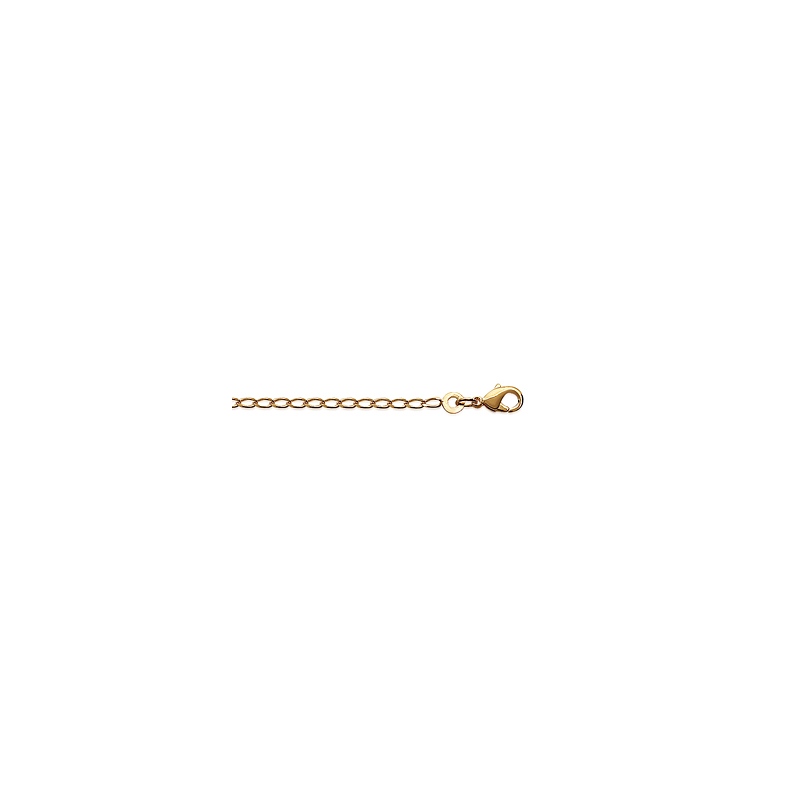 Cadena de eslabones tipo caballo de 50 cm chapada en oro de 750/1000