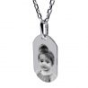 pendentif personnalisé gravure photo argent