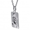 Collier pendentif photo personnalisé avec une gravure