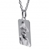 Collier pendentif photo personnalisé avec une gravure