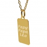 collier prénom personnalisé avec gravure texte et date