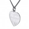 médaillon personnalisé gravure photo cœur love en argent 925