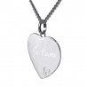 Pendentif médaillon personnalisé gravure photo petit cœur love en argent 925