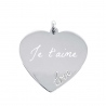 Médaille personnalisée gravure photo petit cœur love en argent 925