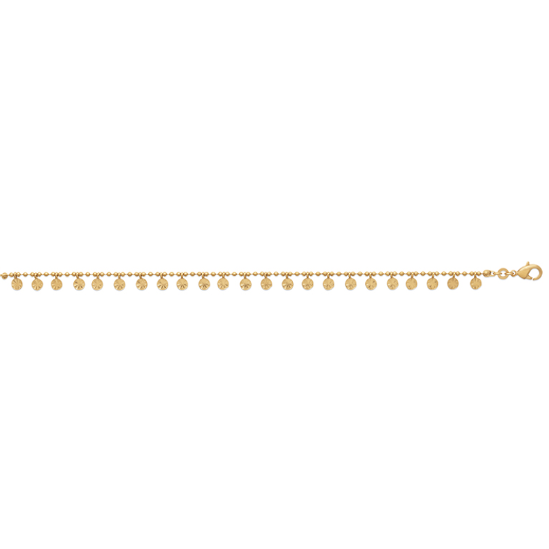 Bracelet Plaqué Or 750 avec Pampilles
