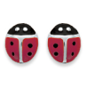 Boucles d’Oreilles Coccinelle en Argent 925 Laqué